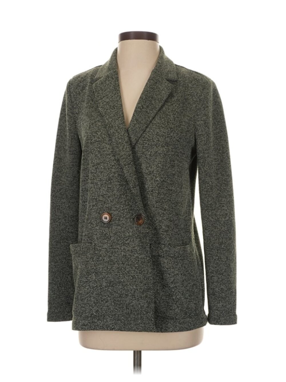 Daniel Rainn Charcoal Gray Cambridge Knit Blazer for Anthropologie - Women's L